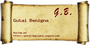 Gutai Benigna névjegykártya